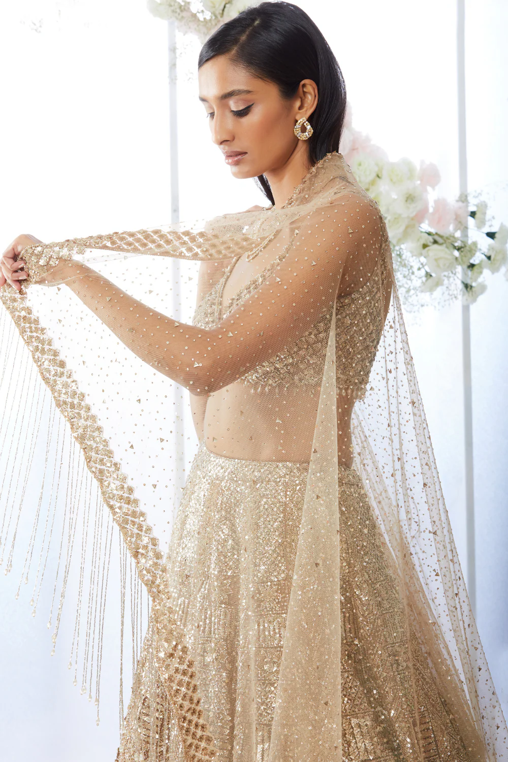 Biscotti Gold Sequin Lehenga Set - Image 7
