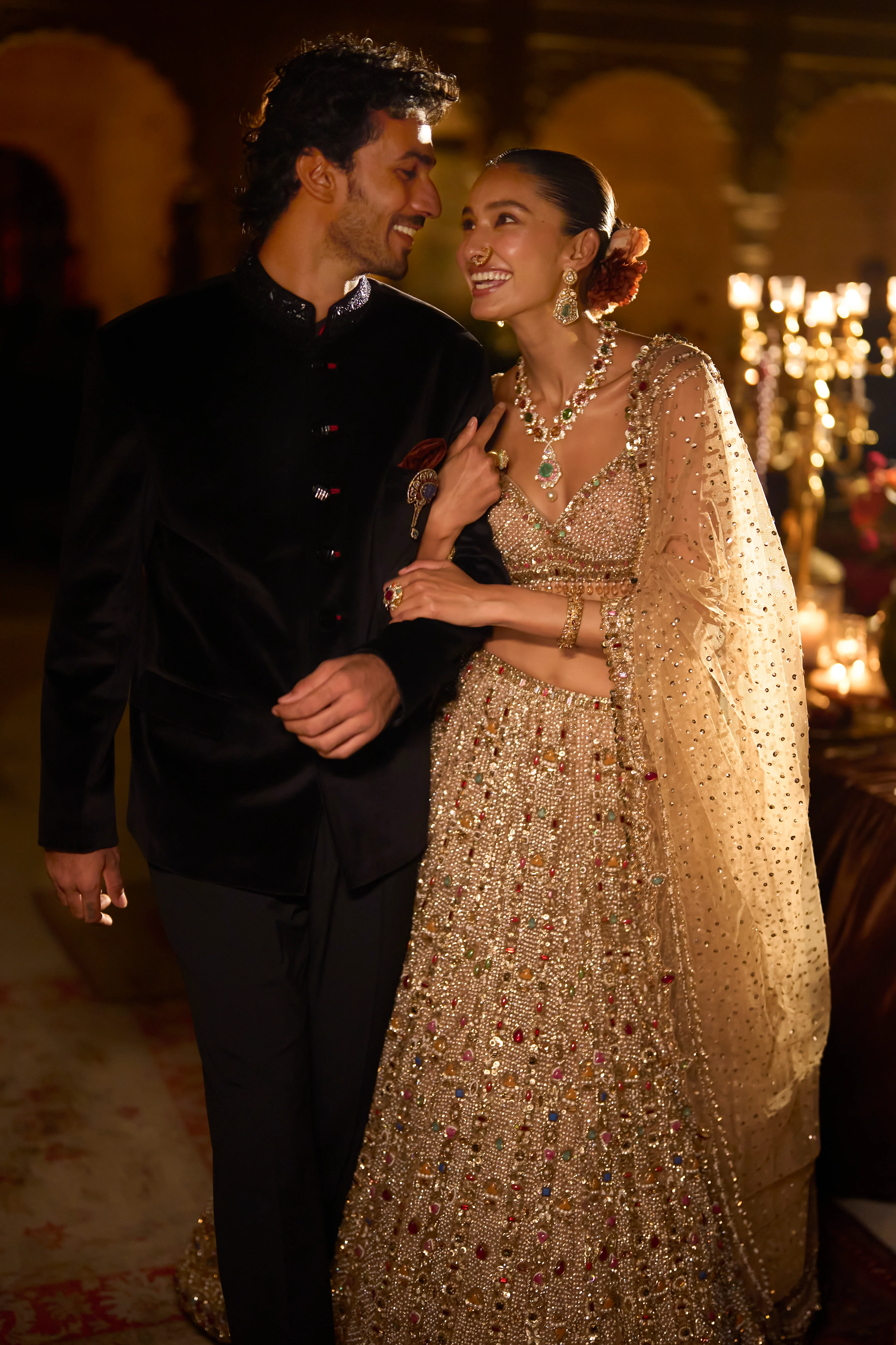 Black Velvet Bandhgala Set - Image 3