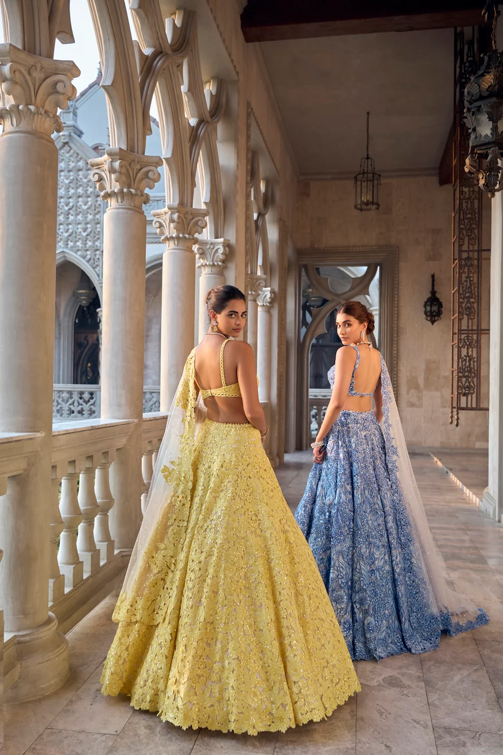 Blue Cut Work Lehenga Set - Image 5