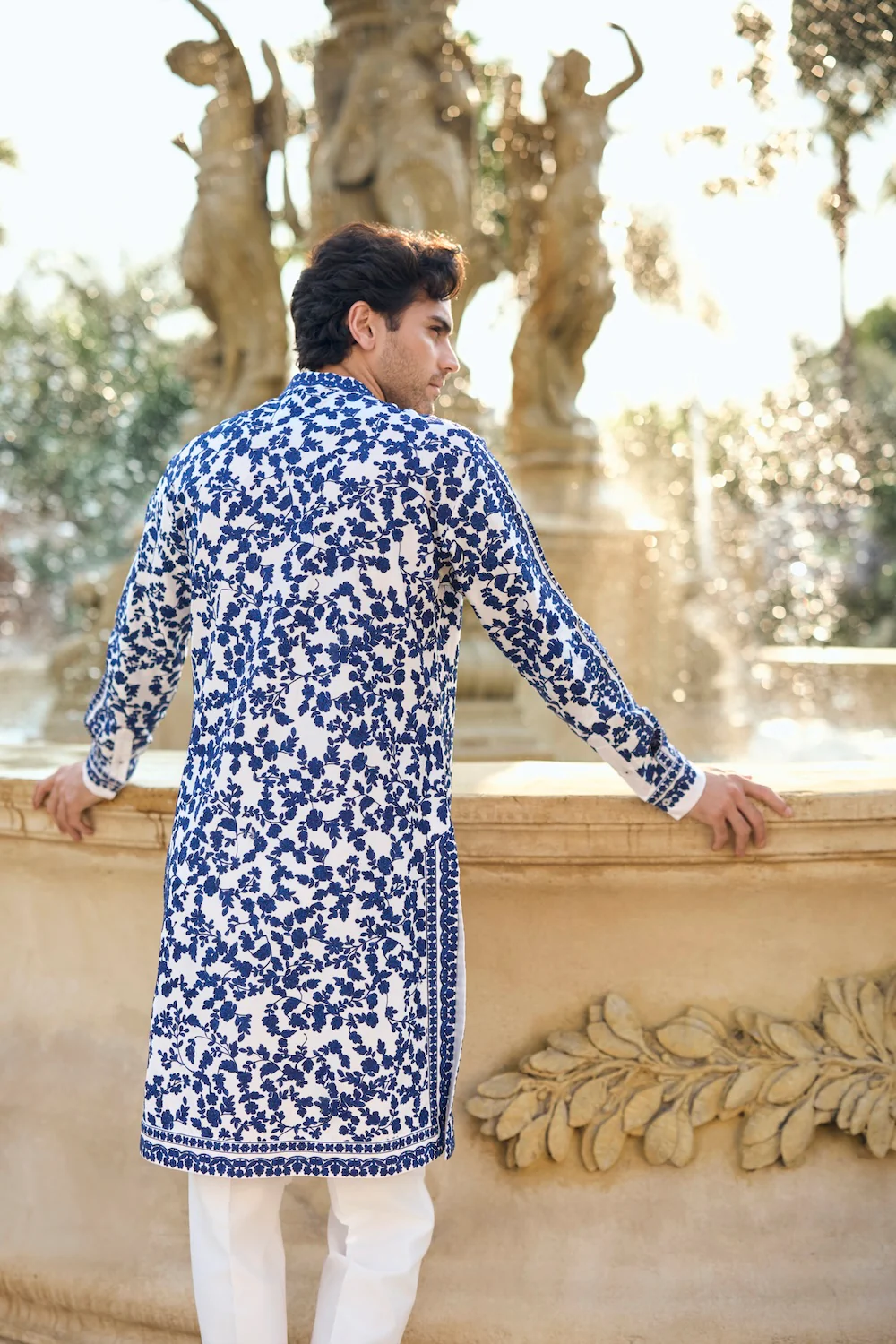 Blue Thread Work Kurta Set - Image 2