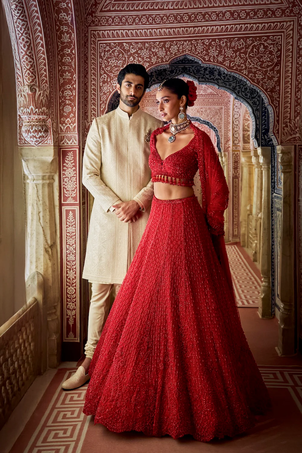 Champagne Gold Sherwani Set - Image 6