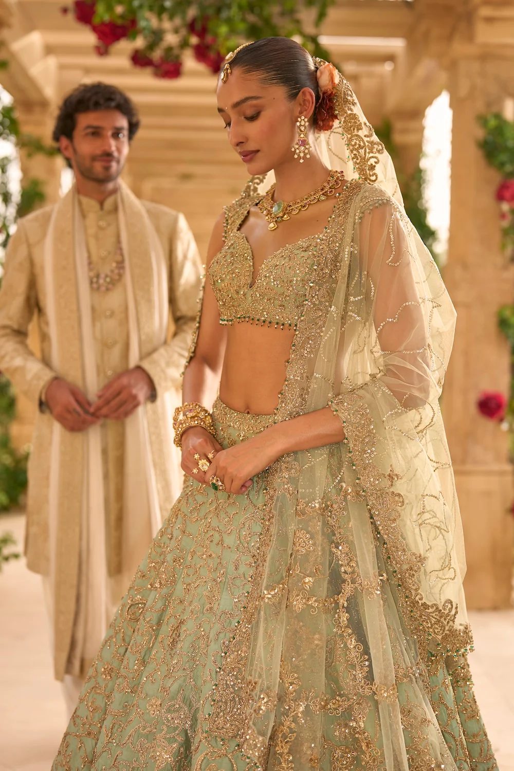 Champagne Sherwani Set - Image 5