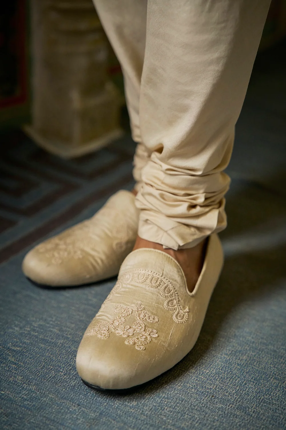 Champagne Thread Work Sherwani Set - Image 5