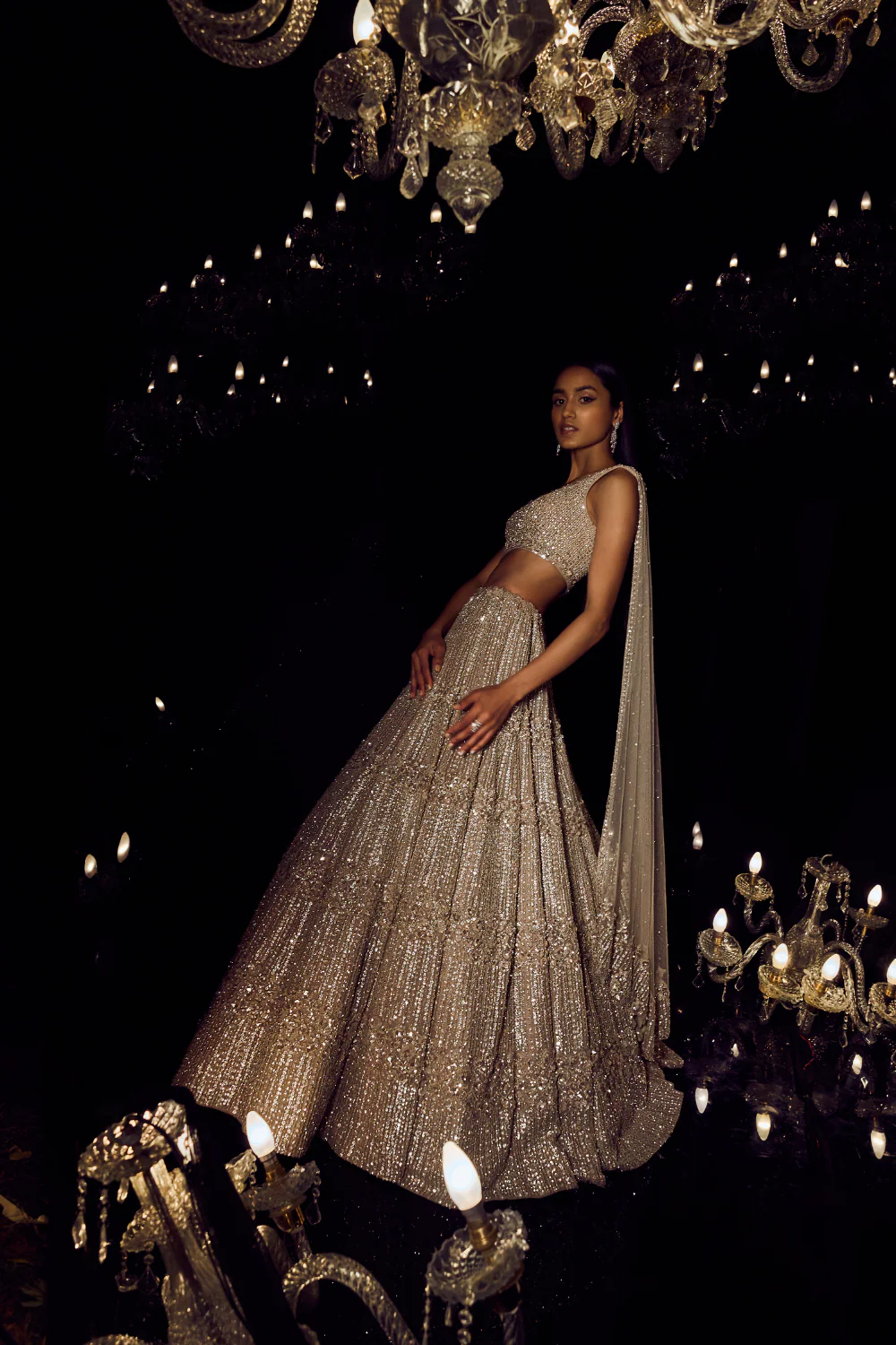 Champgane Sequin Lehenga Set - Image 3