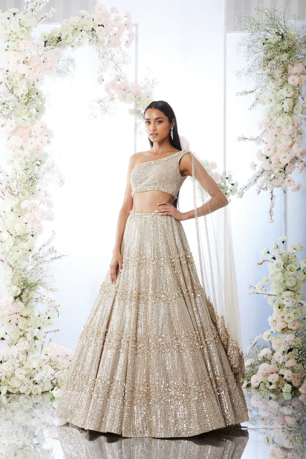 Champgane Sequin Lehenga Set - Image 4