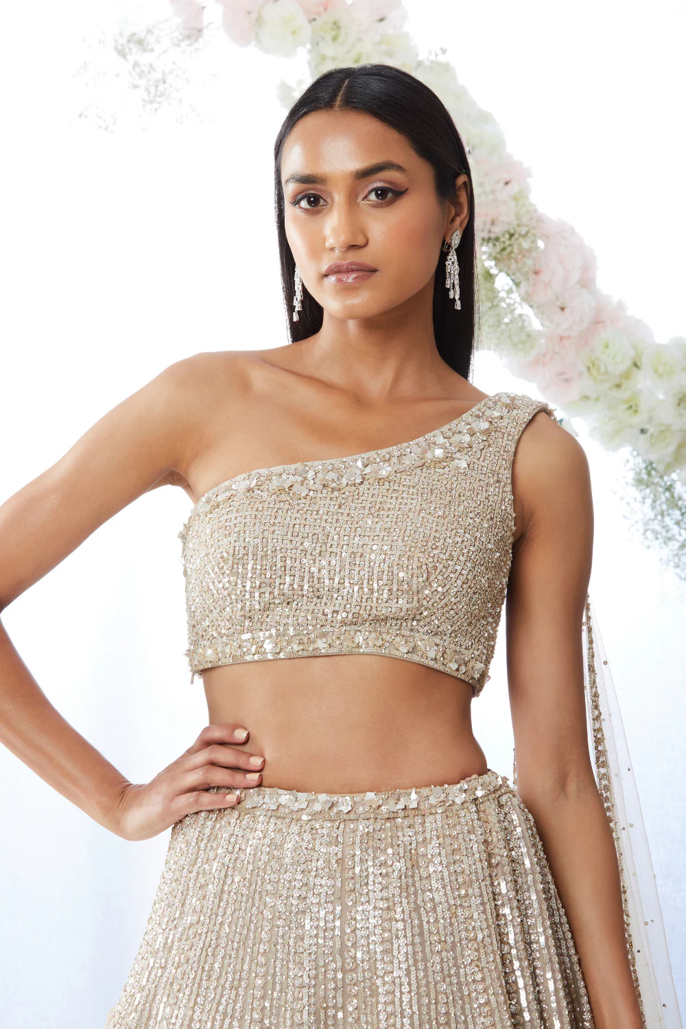 Champgane Sequin Lehenga Set - Image 6