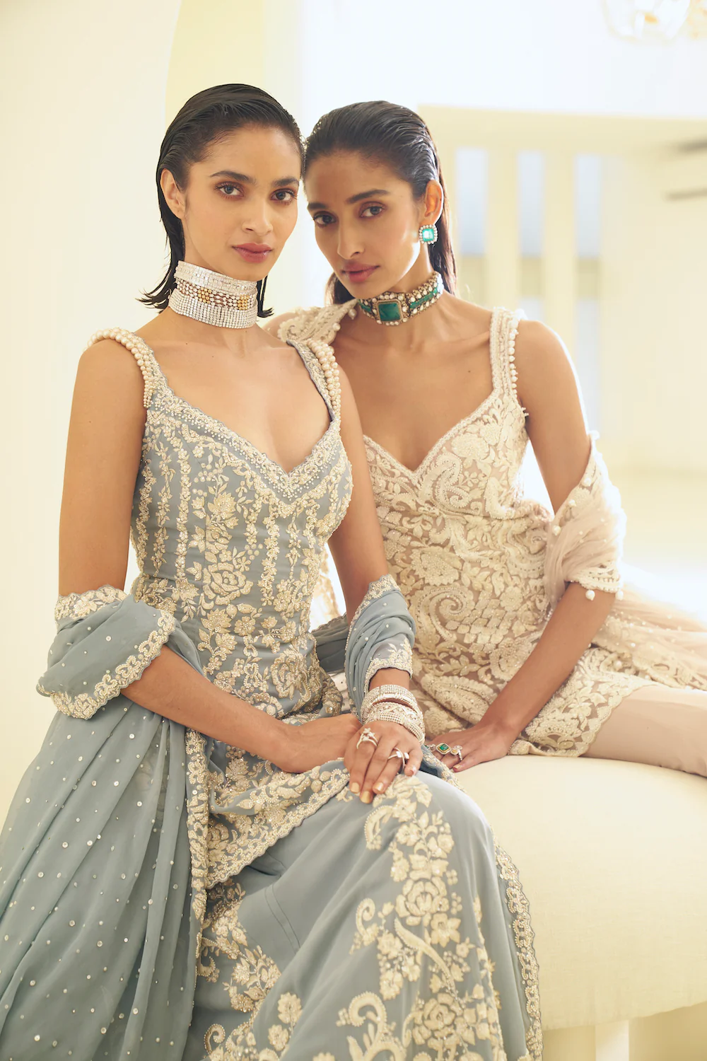Dusty Pink Pearl Sharara Set - Image 5