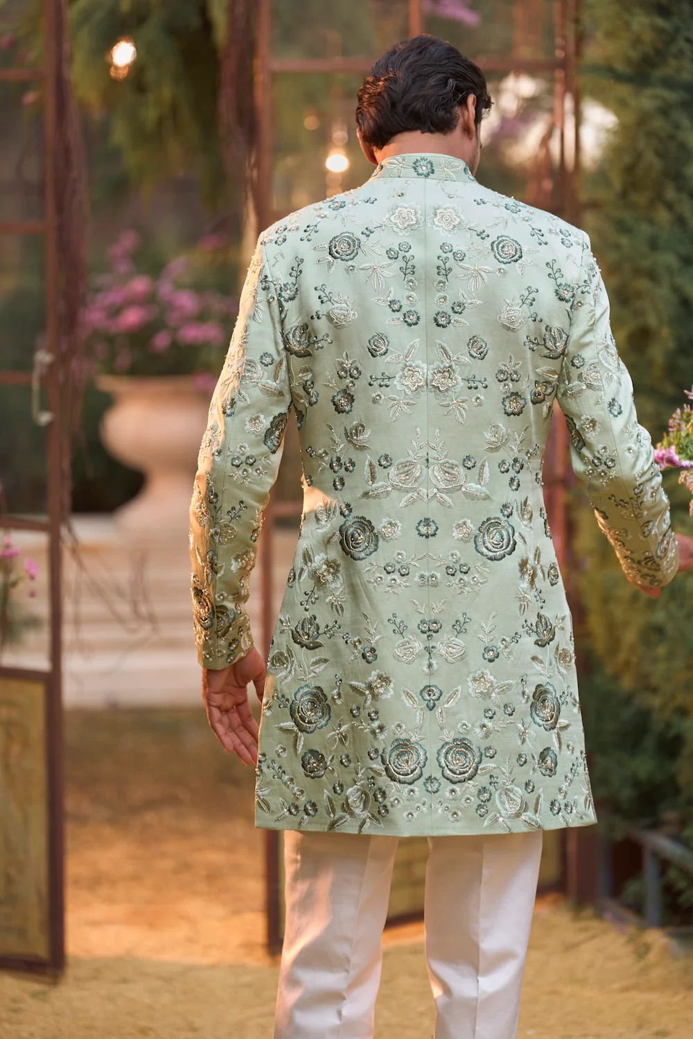 Emerald Sherwani Set - Image 4