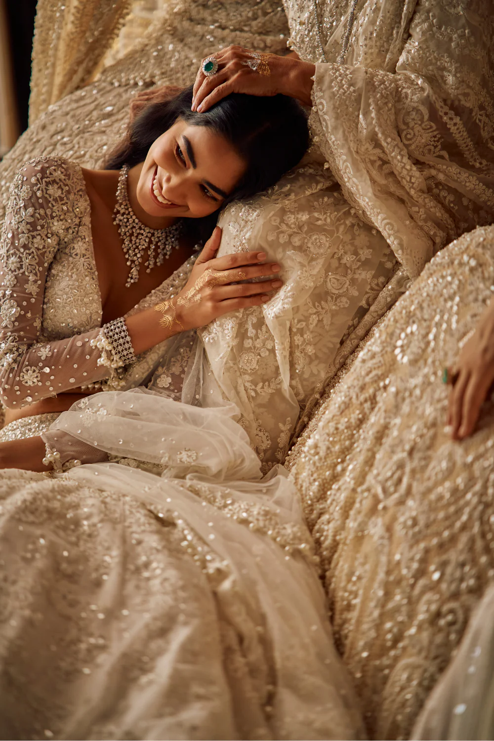 Ivory Floral Lehenga Set - Image 5
