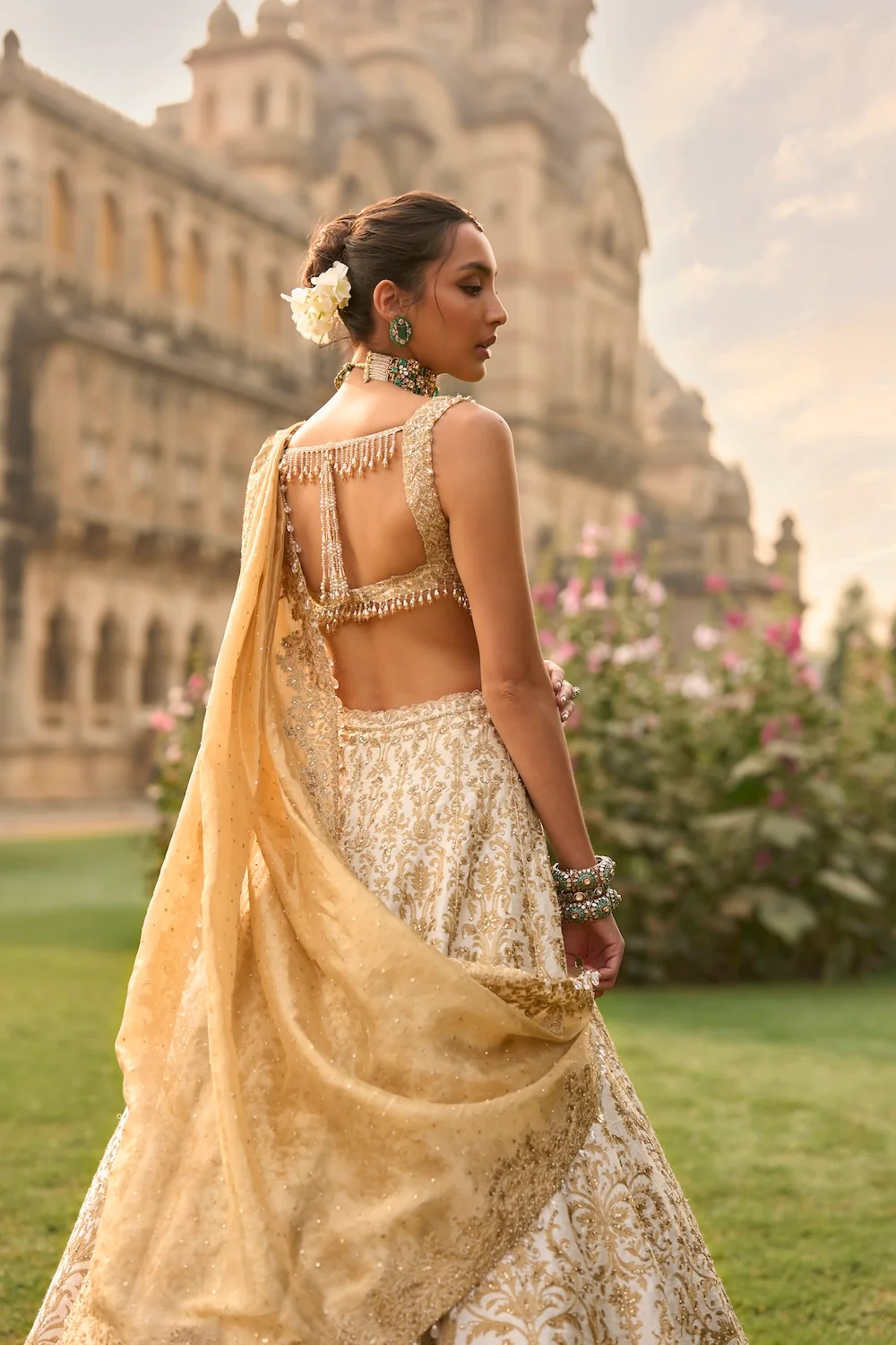 Ivory Gold Lehenga Set - Image 5