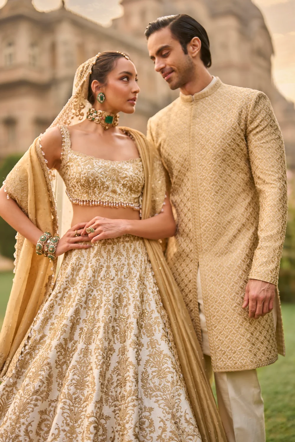 Ivory Gold Lehenga Set - Image 7