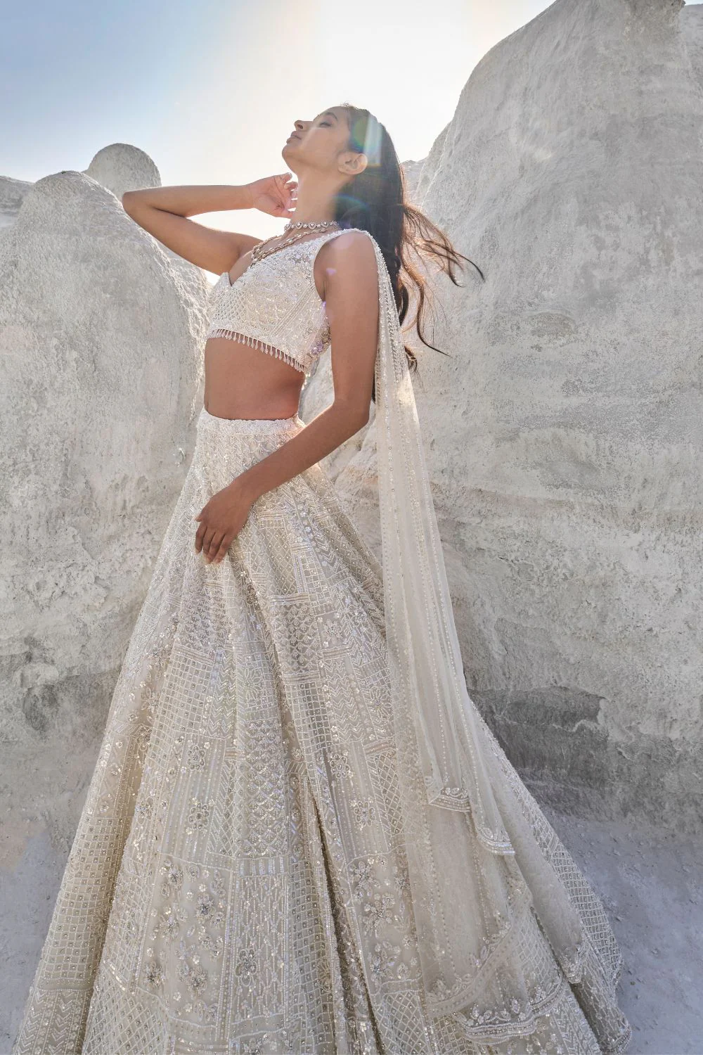 Ivory Pearl Lehenga Set - Image 3
