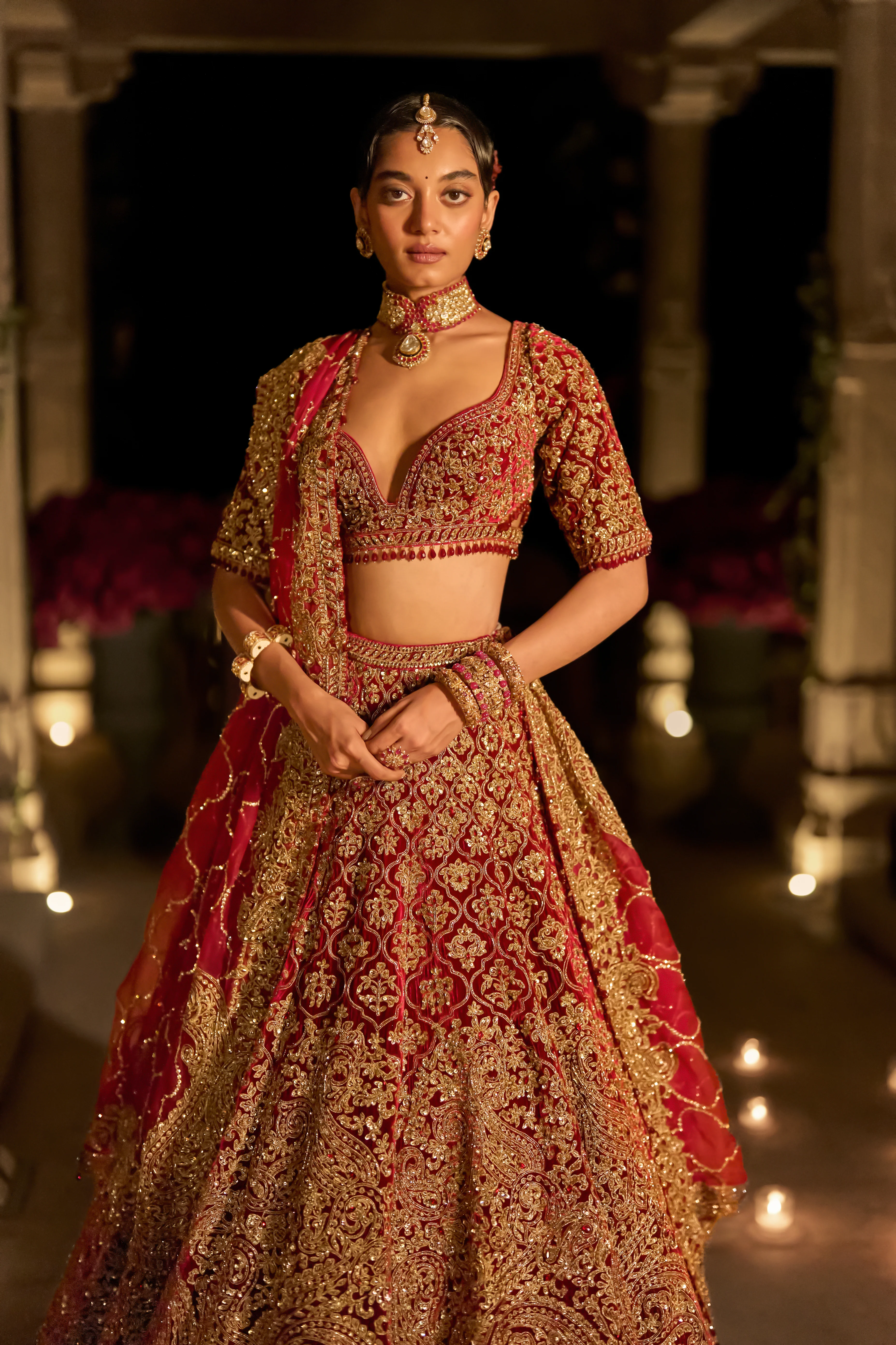 Maroon Zardosi Lehenga Set - Image 2