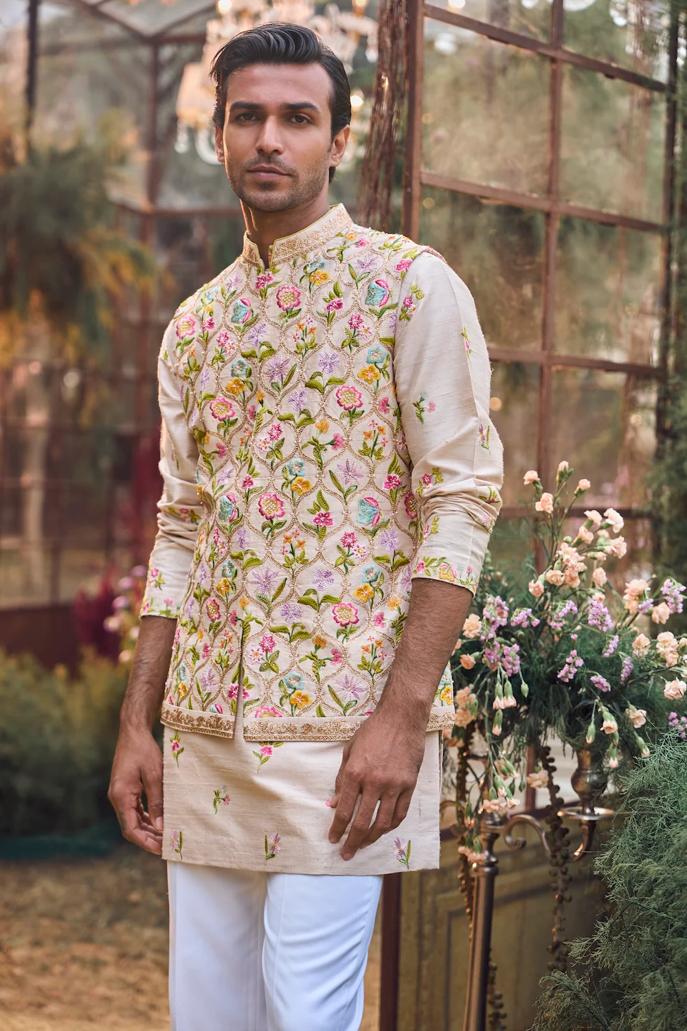 Multi-Coloured Floral Bundi Set - Image 3