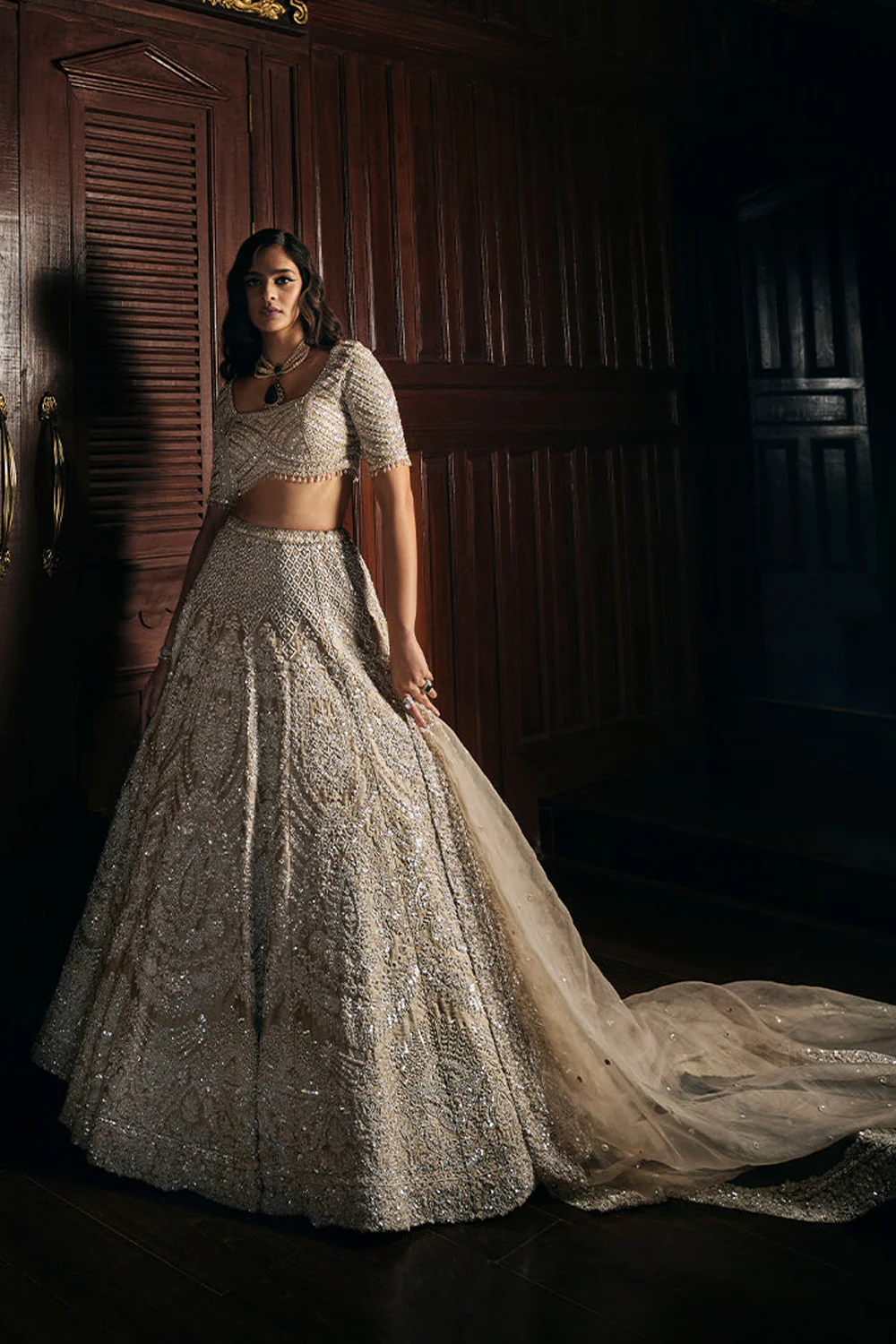 Nude Pearl Lehenga Set - Image 3