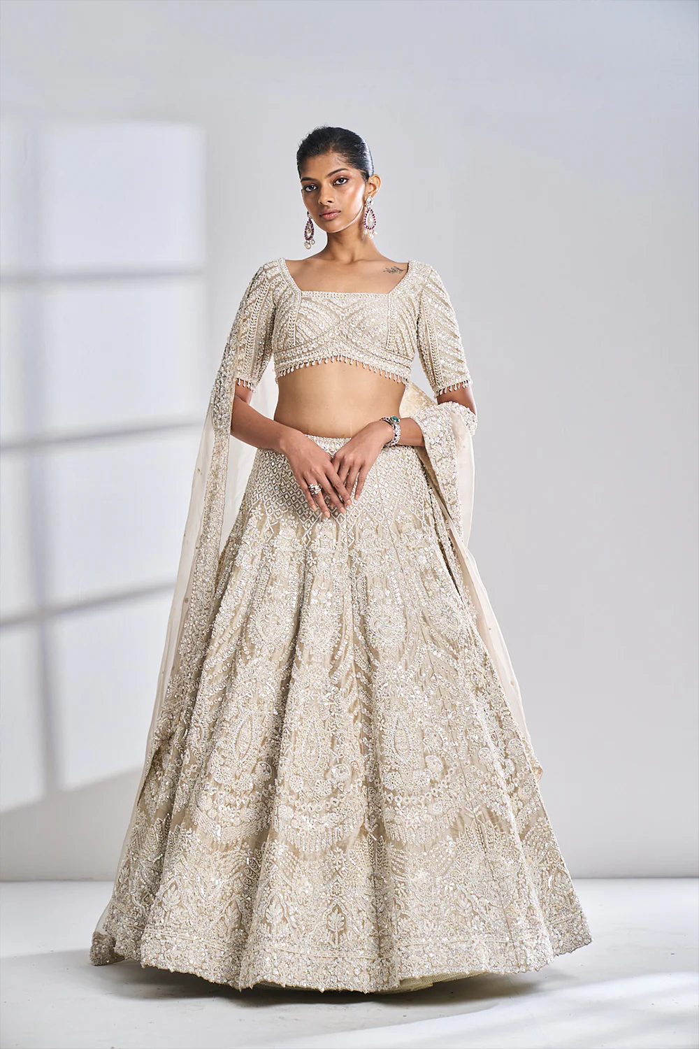 Nude Pearl Lehenga Set - Image 4