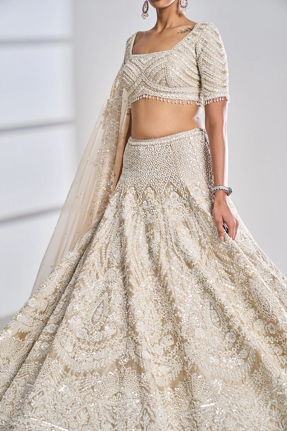 Nude Pearl Lehenga Set - Image 5
