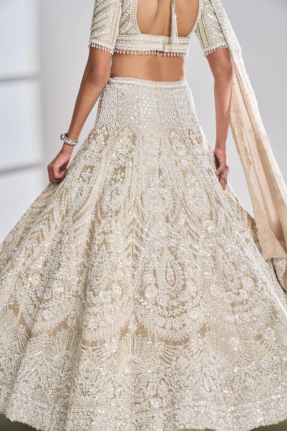 Nude Pearl Lehenga Set - Image 9