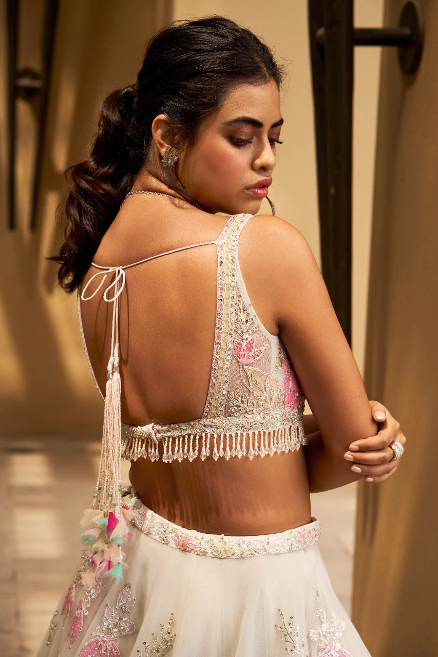 Pastel Floral Lehenga Set - Image 5