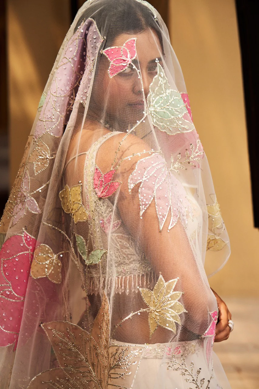 Pastel Floral Lehenga Set - Image 6