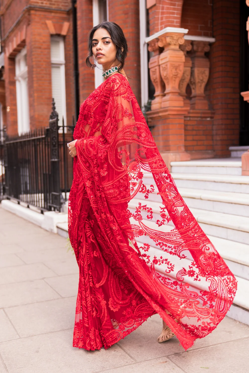 Red Dori Saree - Image 4