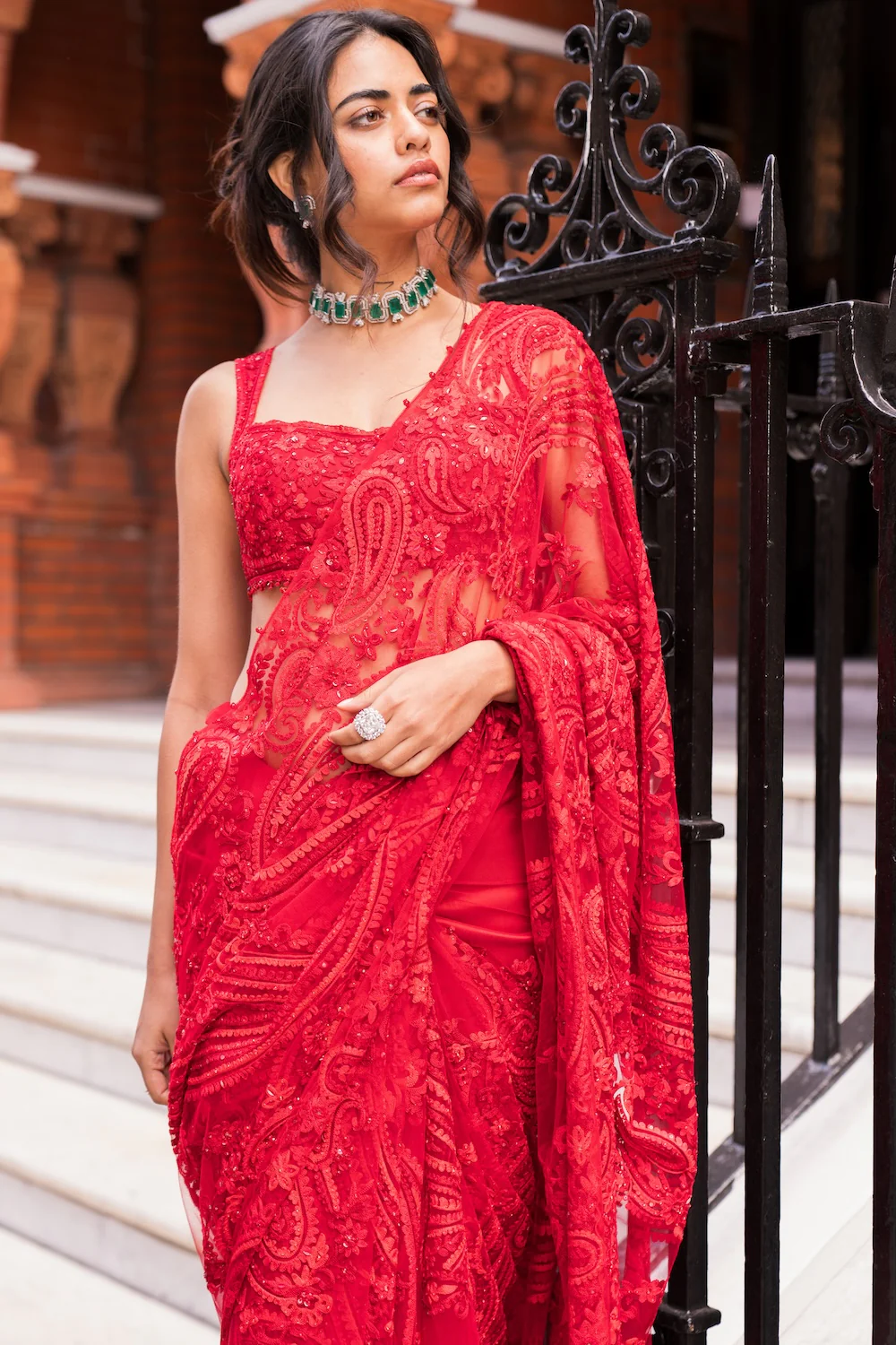 Red Dori Saree - Image 5