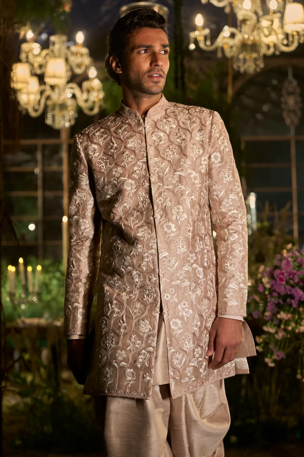 Rosé Champagne Sherwani Set - Image 3