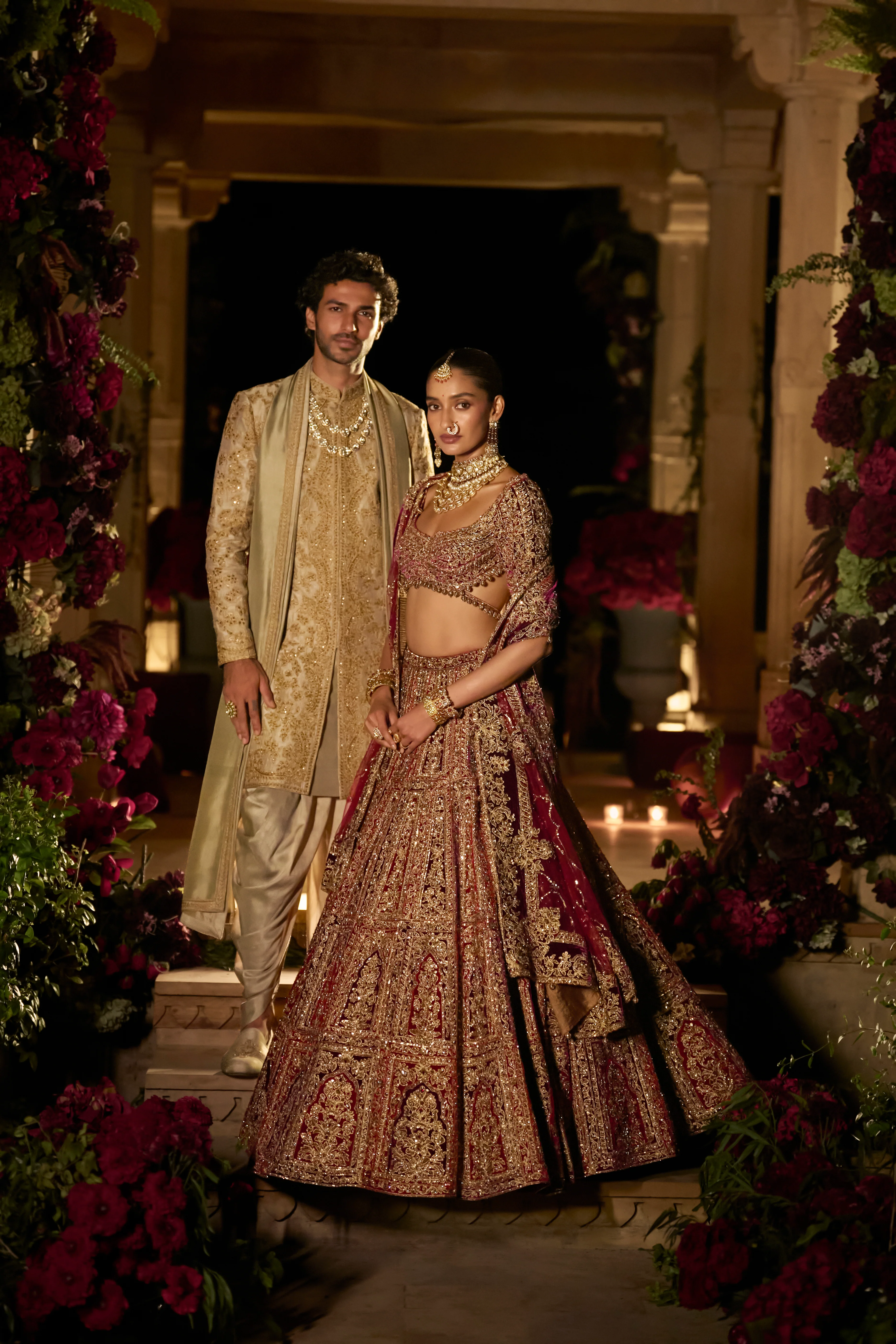 Slate Gold Sherwani Set - Image 6