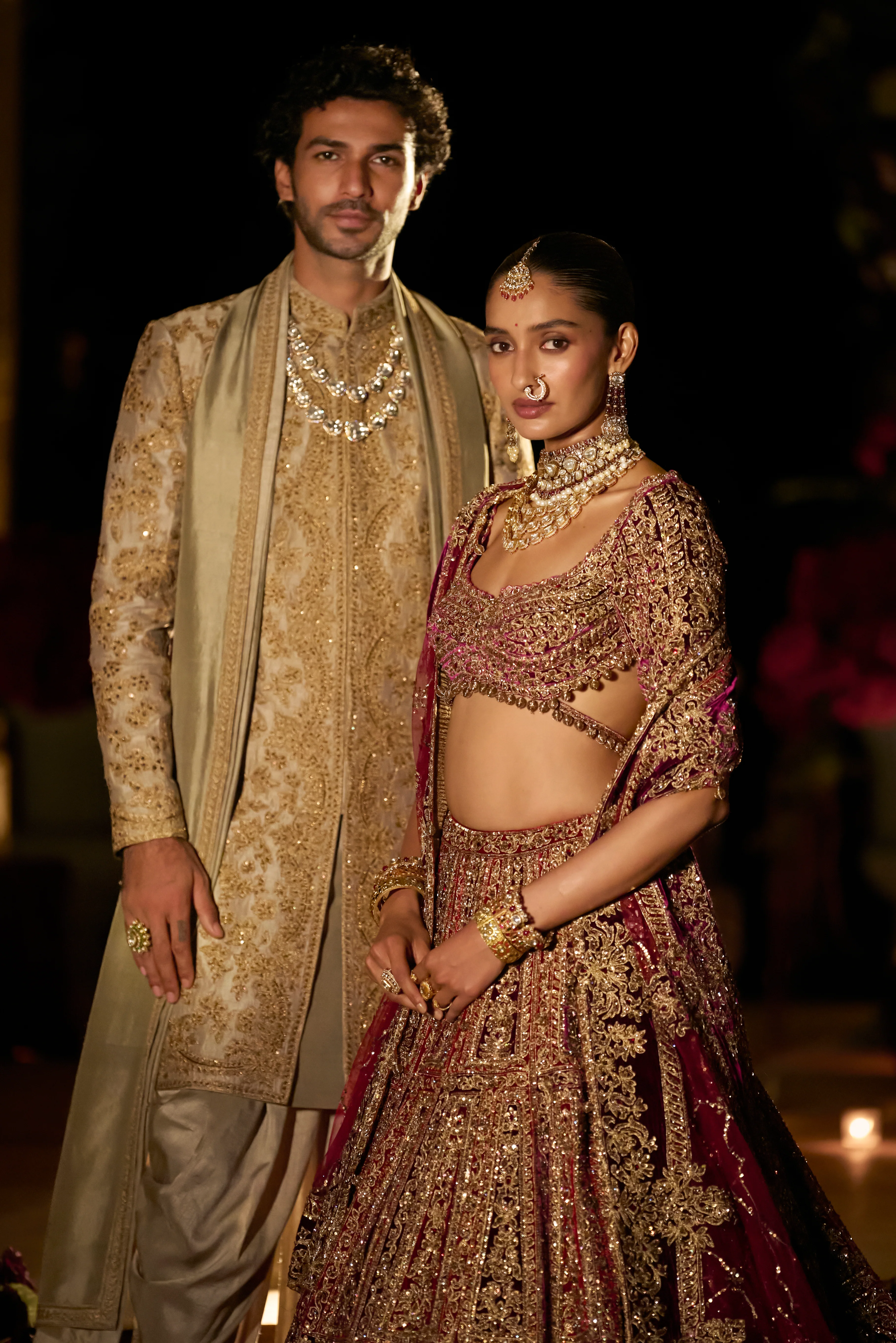 Slate Gold Sherwani Set - Image 7